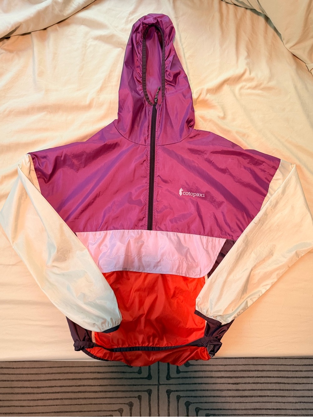 cotopaxi Colorblock Anorak Jacket - Purple, Pink, Red, Cream